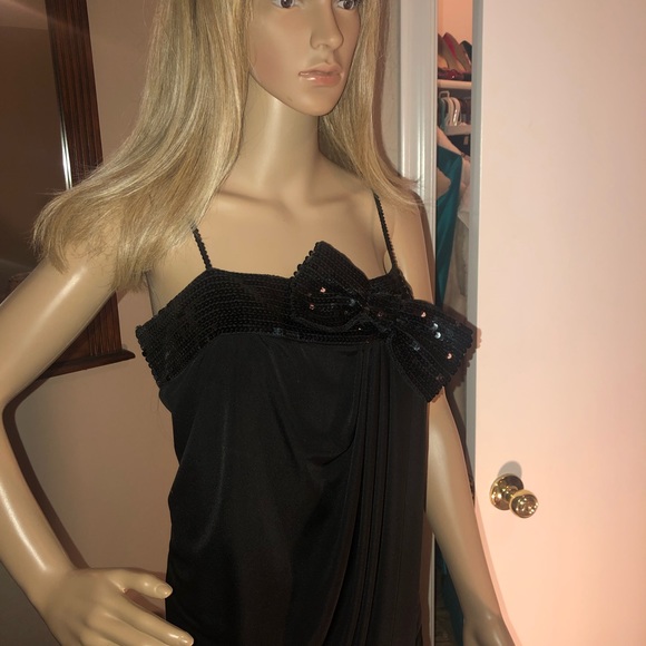 Ladies black cocktail dress by Party Formals. - Picture 4 of 7
